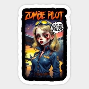 Zombie Pilot Sticker